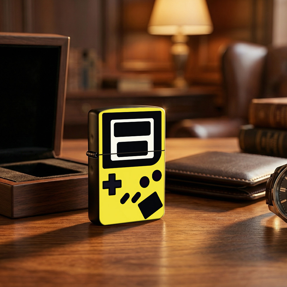 Retro.Gaming Console Yellow - ولاعة ألعاب ريترو بتصميم قابل للطي،