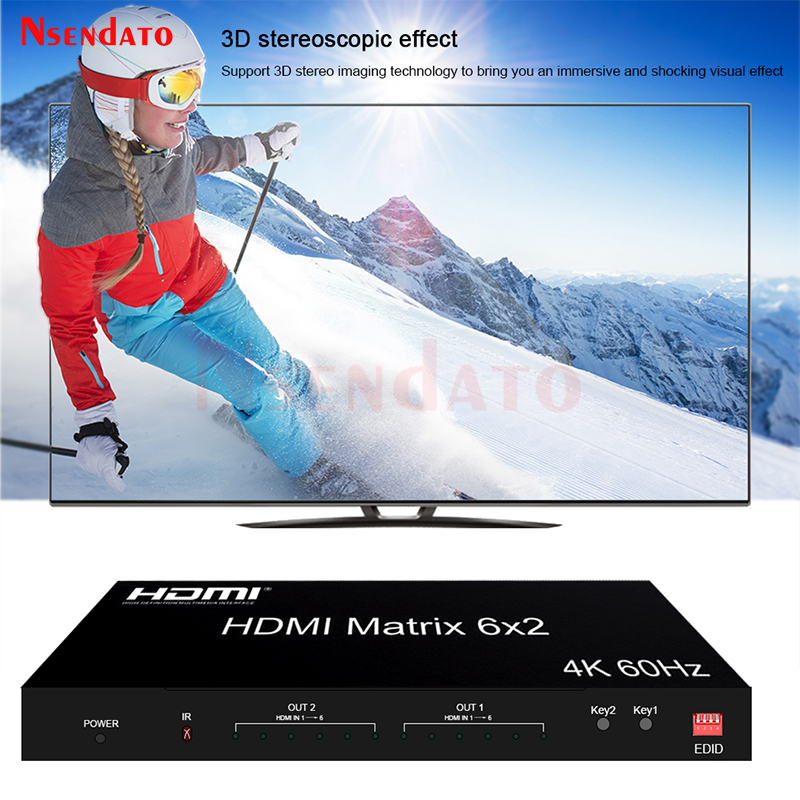 Gaming Console Bundle - محول HDMI ماتريكس 6x2 بدقة 4K