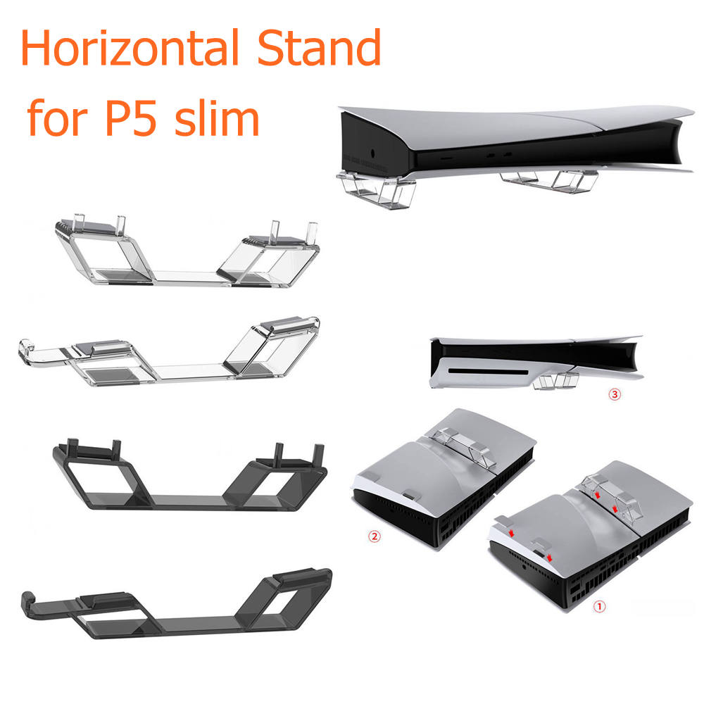 Sony Console Ps5 Slim - حامل أفقي لوحدات تحكم الألعاب الرقمية/القرص