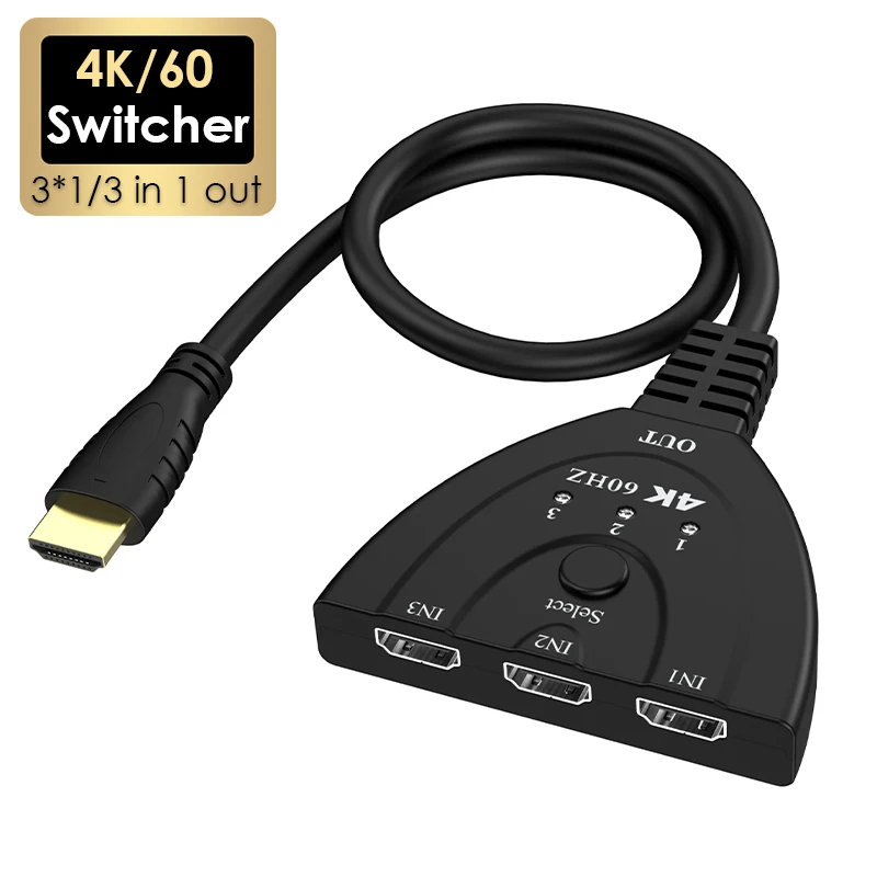 Gaming Console Bundle - محول فيديو 4K 60Hz 3D ميني