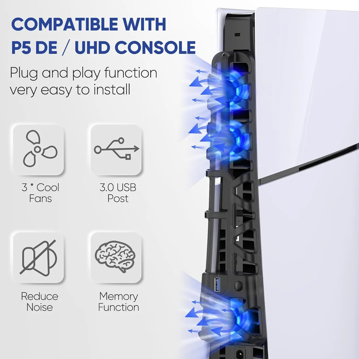 مروحة تبريد بثلاث سرعات لجهاز  - مراجعة Sony Console Ps5 Slim وسعره