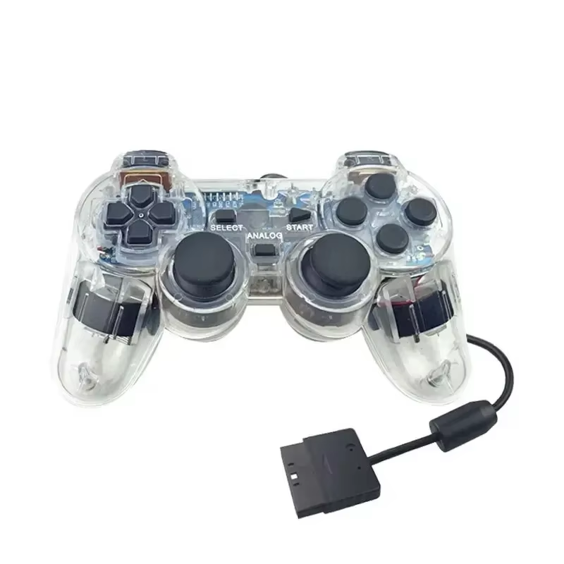 مقبض وحدة تحكم PS2 سلكي شفاف ل - مراجعة Gaming Console Handle وسعره